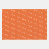 Modern Black White Sinaasappel Dog Thmed Halloween Inpakpapier Vel (Voorkant 3)