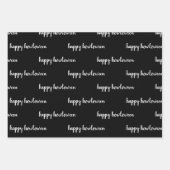 Modern Black White Sinaasappel Dog Thmed Halloween Inpakpapier Vel (Voorkant 2)