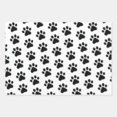 Modern Black White Sinaasappel Dog Thmed Halloween Inpakpapier Vel (Voorkant)