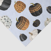 Modern Black White Sinaasappel Pumpkin Pattern Tissuepapier (Detail)