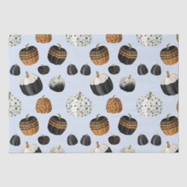Modern Black White Sinaasappel Pumpkin Pattern Tissuepapier