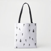 Modern Black & White Ski Skiers Skiing Theme Tote Bag (Voorkant)