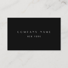 Modern Black White Slanke Luxury Company Typografi Visitekaartje