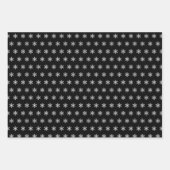 Modern Black White Snowflakes, prettige kerst Inpakpapier Vel (Voorkant 3)