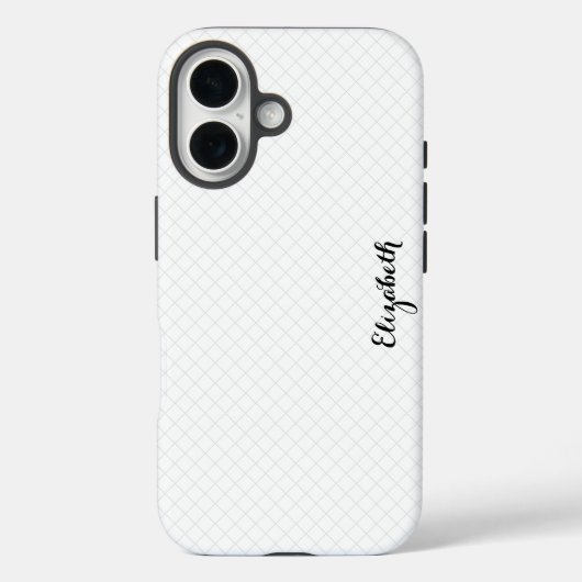 Modern Black White Squares Monogrammed Stylish Case-Mate iPhone Case (Achterkant)
