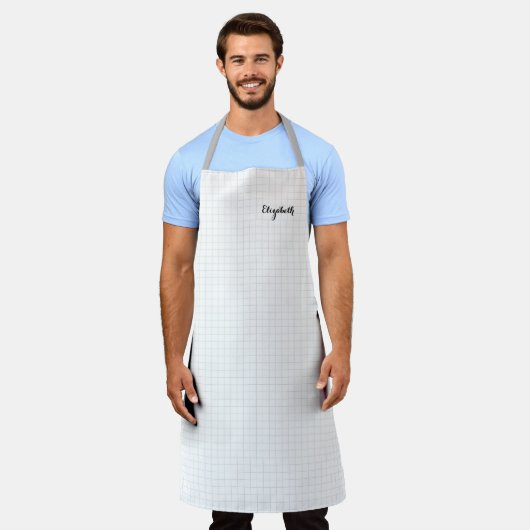 Modern Black White Squares Pattern Monogrammed Schort (Gedragen)