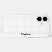 Modern Black White Squares Stylish Monogramed Case-Mate iPhone Case (Achterkant (horizontaal))
