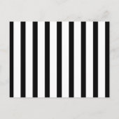 Modern Black White Stripe Wedding Save the Date Briefkaart (Achterkant)