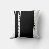 Modern Black & White Striped Decorative Kussen (Achterkant)