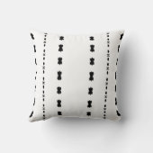 Modern Black & White Striped Decorative Kussen (Achterkant)