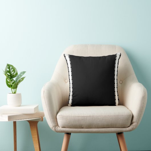 Modern Black & White Striped Decorative Kussen (Stoel)