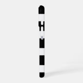 Modern Black & White Striped iPhone 16 Hoesje (Linkerkant)