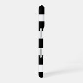 Modern Black & White Striped iPhone 16 Hoesje (Rechterkant)