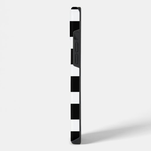 Modern Black & White Striped iPhone Hoesje (Linkerkant)