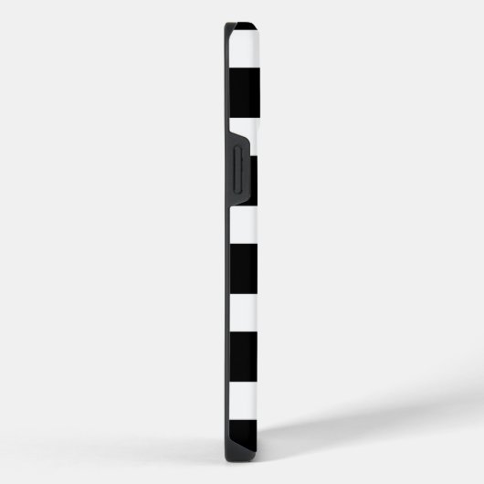 Modern Black & White Striped iPhone Hoesje (Rechterkant)