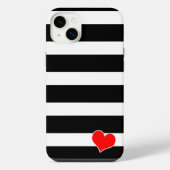 Modern Black & White Striped iPhone Hoesje (Achterkant)