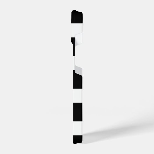 Modern Black & White Striped iPhone Hoesje (Linkerkant)