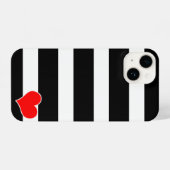 Modern Black & White Striped iPhone Hoesje (Achterkant horizontaal)