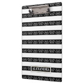 Modern Black White striped Klembord (Links)