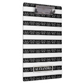 Modern Black White striped Klembord (Rechts)