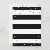 Modern Black White Stripes Baby shower Invitation Kaart (Achterkant)