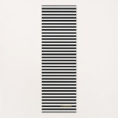 Modern Black White Stripes Gold Monogram Oefening Yogamat (Voorkant)