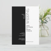 Modern Black White Symmetrical Kaart (Staand voorkant)