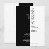 Modern Black White Symmetrical Kaart (Voorkant / Achterkant)