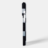 Modern Black & White Textured Checkerboard Phone  Case-Mate iPhone Case (Achterkant / Links)