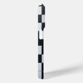Modern Black & White Textured Checkerboard Phone  Case-Mate iPhone Case (Achterkant / Rechts)