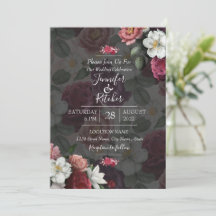 Modern Black & White Theme met Bourgogne Flowers