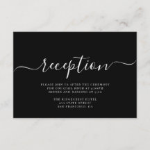 Modern Black White Typography Wedding Reception