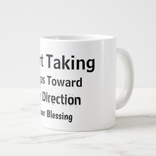 Modern Black & White Uplifting Everyday Motivation Grote Koffiekop (Voorkant rechts)