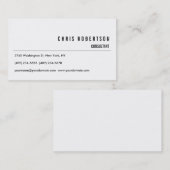 Modern Black White Visitekaartje (Voorkant / Achterkant)