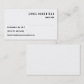 Modern Black White Visitekaartje (Voorkant / Achterkant)