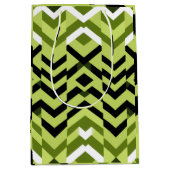 Modern Black White Wasabi Geometric Sharp Art Medium Cadeauzakje (Voorkant)