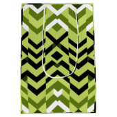 Modern Black White Wasabi Geometric Sharp Art Medium Cadeauzakje (Achterkant)