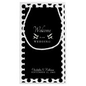 Modern Black & White Weddenschap Welkom Favor Klein Cadeauzakje (Achterkant)