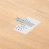 Modern Black & White Wedding Acryl Uitnodigingen (Laagn)