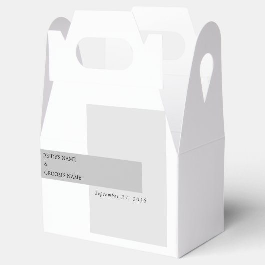 Modern Black & White Wedding Bedankdoosjes (Geopend)