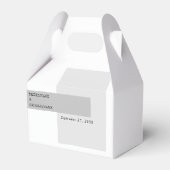 Modern Black & White Wedding Bedankdoosjes (Voorkant Zijde)