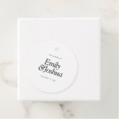 Modern Black & White Wedding Bedankjes Labels (In situ)