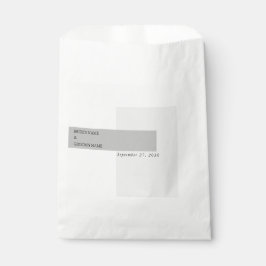 Modern Black & White Wedding Bedankzakje