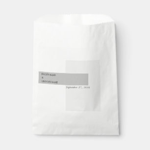 Modern Black & White Wedding Bedankzakje