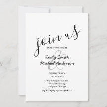 Modern Black White Wedding Invitations
