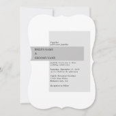 Modern Black & White Wedding Kaart (Voorkant)