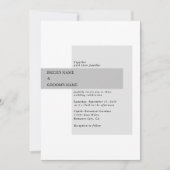 Modern Black & White Wedding Kaart (Voorkant)