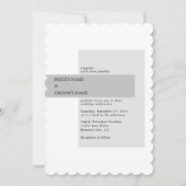 Modern Black & White Wedding Kaart (Voorkant)