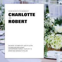 Modern Black White Wedding