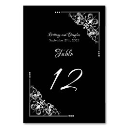 Modern Black White Wedding Kaart